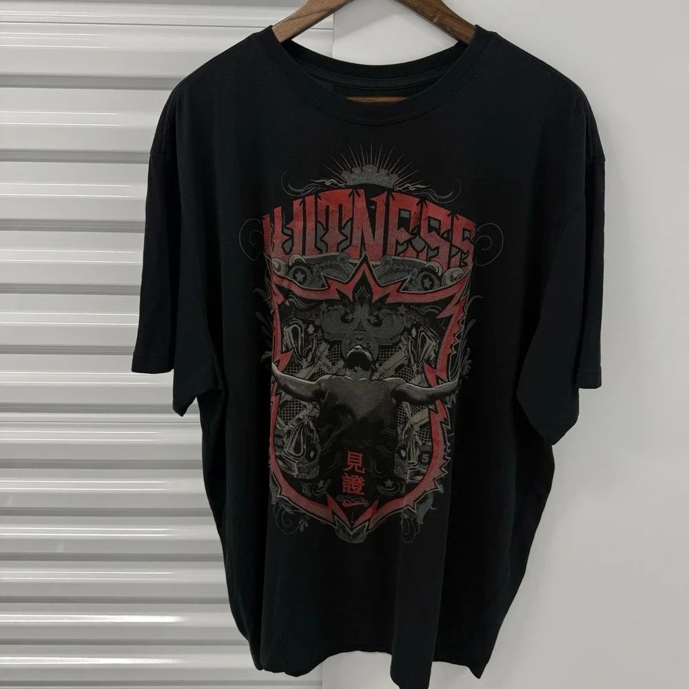 Nike LeBron Witness T Shirt Mens 3XL Black Red Graphic‎ Dri Fit Tee